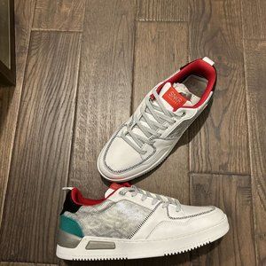 SNKR Project Lafayette Sneakers Men's Size 10.5 White/ Red/ Turquoise SNKR1815